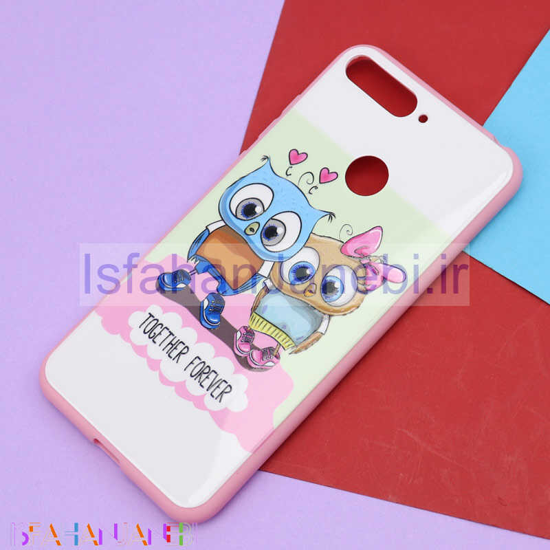 اصفهان جانبی-قاب فانتزی برجسته صورتی طرح کارتونی هواوی Y6 Prime 2018