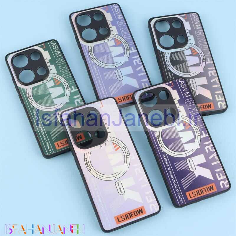 اصفهان جانبی-قاب PC مگ سیف طرح دار MWK محافظ لنزدار Xiaomi Redmi Note 13 Pro 4G
