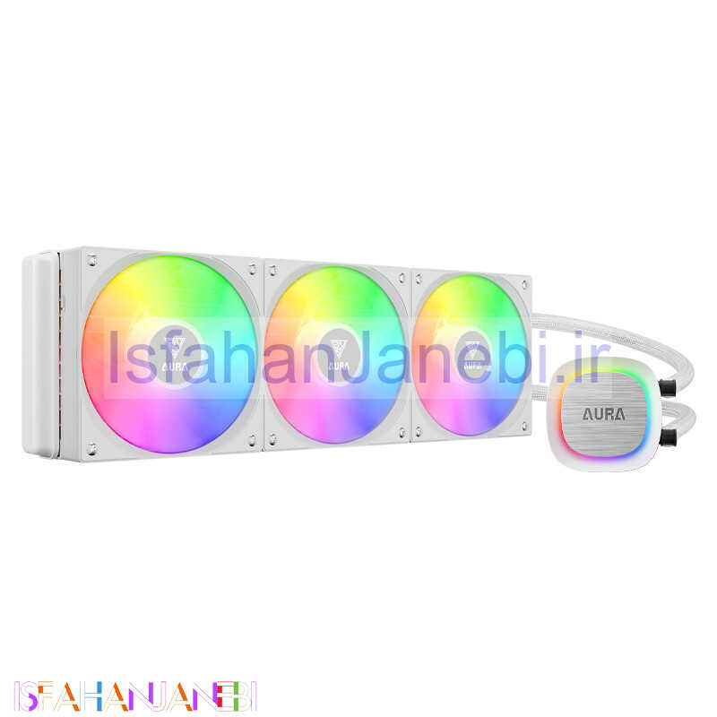 اصفهان جانبی-فن خنک کننده CPU گیم دیاس Gamdias AURA GL360 V2 RGB WH