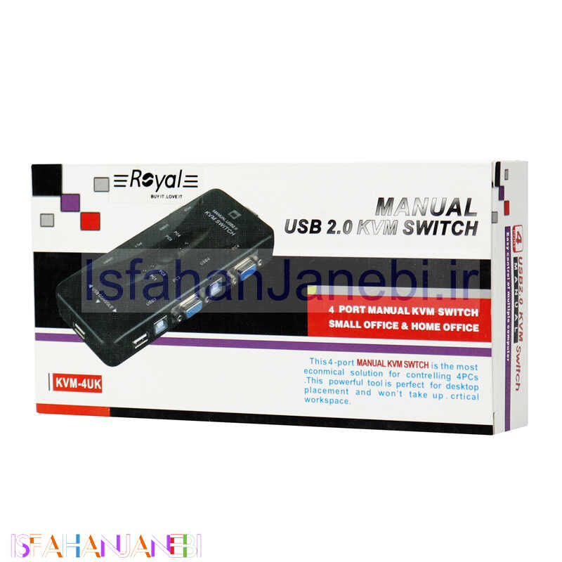 اصفهان جانبی-سوییچ Royal KVM-4UK 4Port KVM