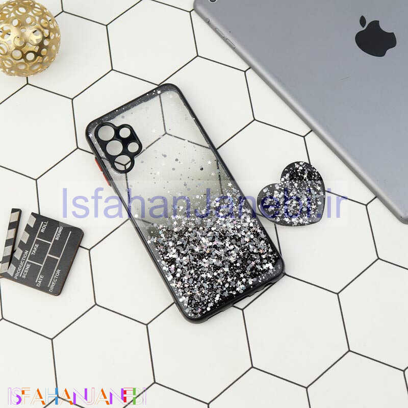 اصفهان جانبی-قاب متال کیس محافظ لنزدار اکلیلی + پاپ سوکت قلبی Samsung Galaxy A13 4G