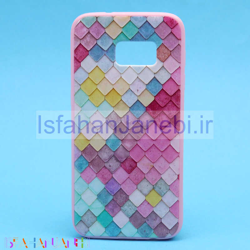 اصفهان جانبی-قاب فانتزی برجسته صورتی طرح مختلف سامسونگ S7