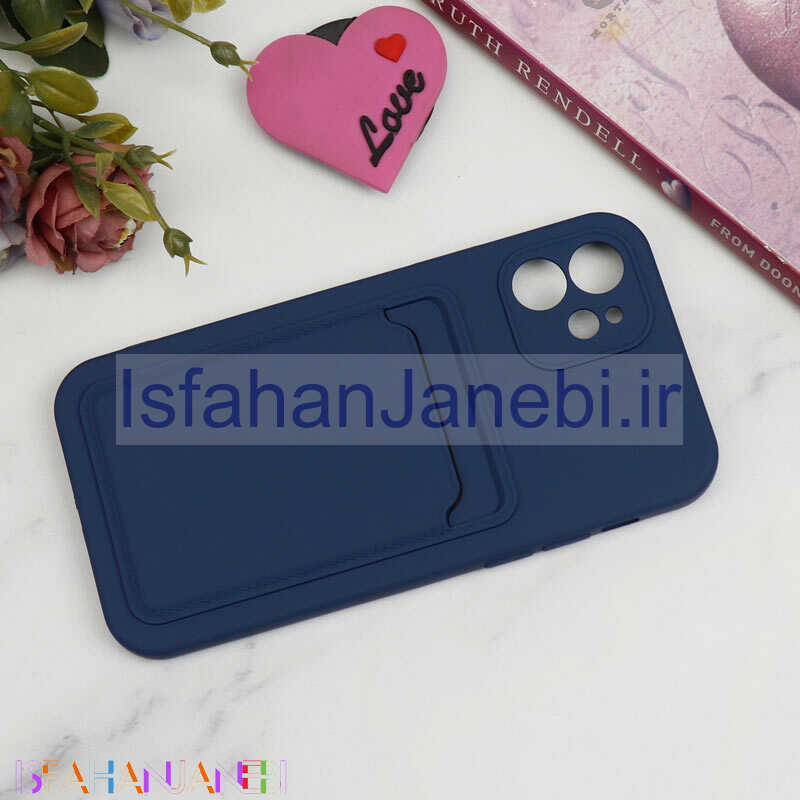 اصفهان جانبی-قاب سیلیکونی جاکارتی دار محافظ لنزدار iPhone 12