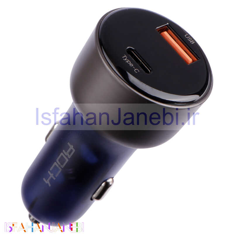 اصفهان جانبی-شارژر فندکی فست شارژ Rock SD-017 5A QC3.0 PD 72W