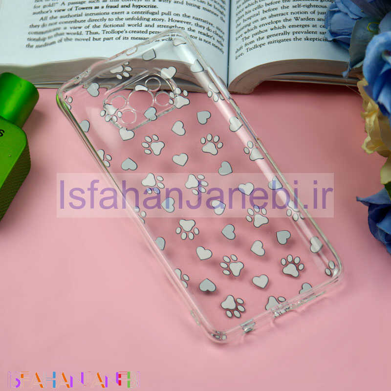 اصفهان جانبی-قاب ژله ای شفاف طرحدار ردپا Xiaomi Poco X3
