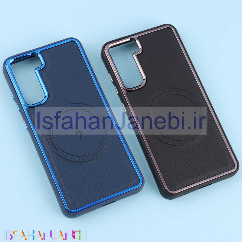 اصفهان جانبی-قاب چرمی مگ سیف سامسونگ Galaxy S21 FE 5G متال ایرون