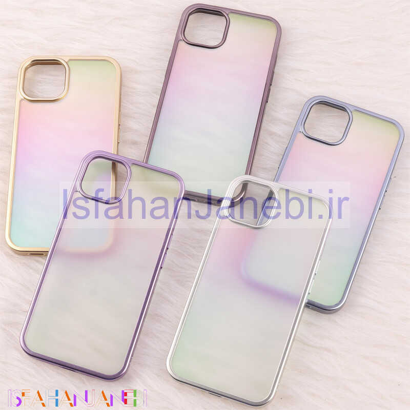 اصفهان جانبی-قاب هولوگرامی BIGC آیفون iPhone 13 / 14 پشت مات دور رنگی