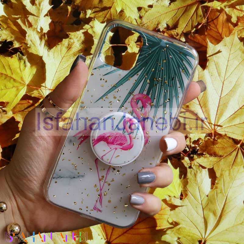 اصفهان جانبی-قاب رنگین کمانی پاپ سوکت دار خرچنگی کد3 آیفون iPhone 11
