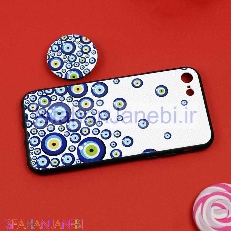 اصفهان جانبی-قاب فانتزی برجسته + پاپ سوکت طرح چشم و نظر iPhone 7/8 سری D