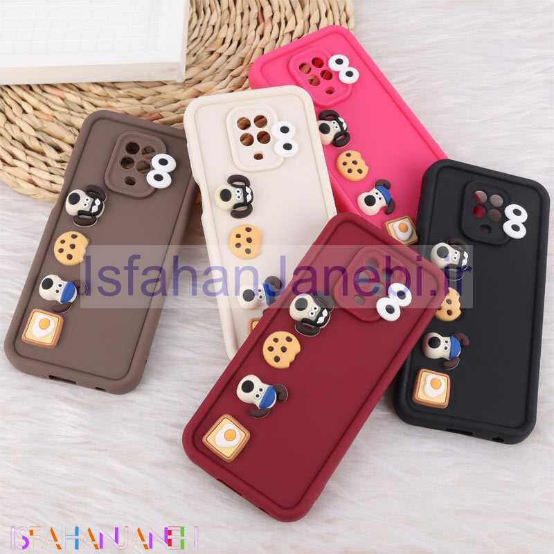 اصفهان جانبی-قاب سولید شیائومی Redmi Note 9s / Note 9 Pro / Note 10 Lite عروسک برجسته محافظ لنزدار