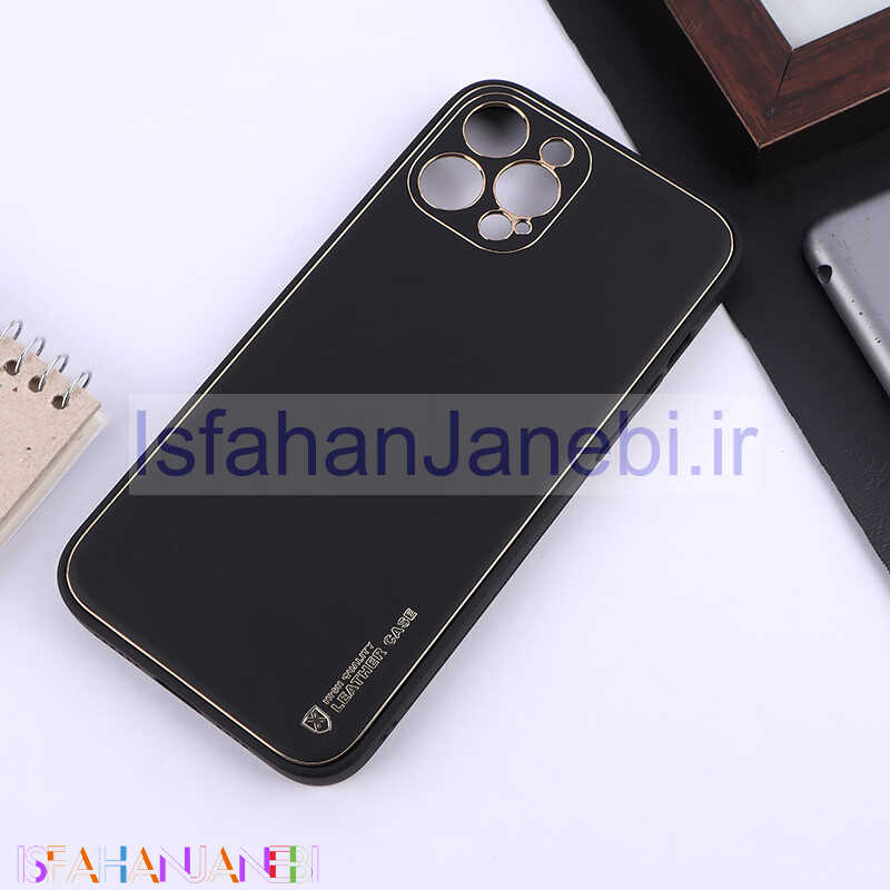اصفهان جانبی-قاب چرمی My Case آیفون iPhone 12 Pro Max محافظ لنزدار دور رنگی