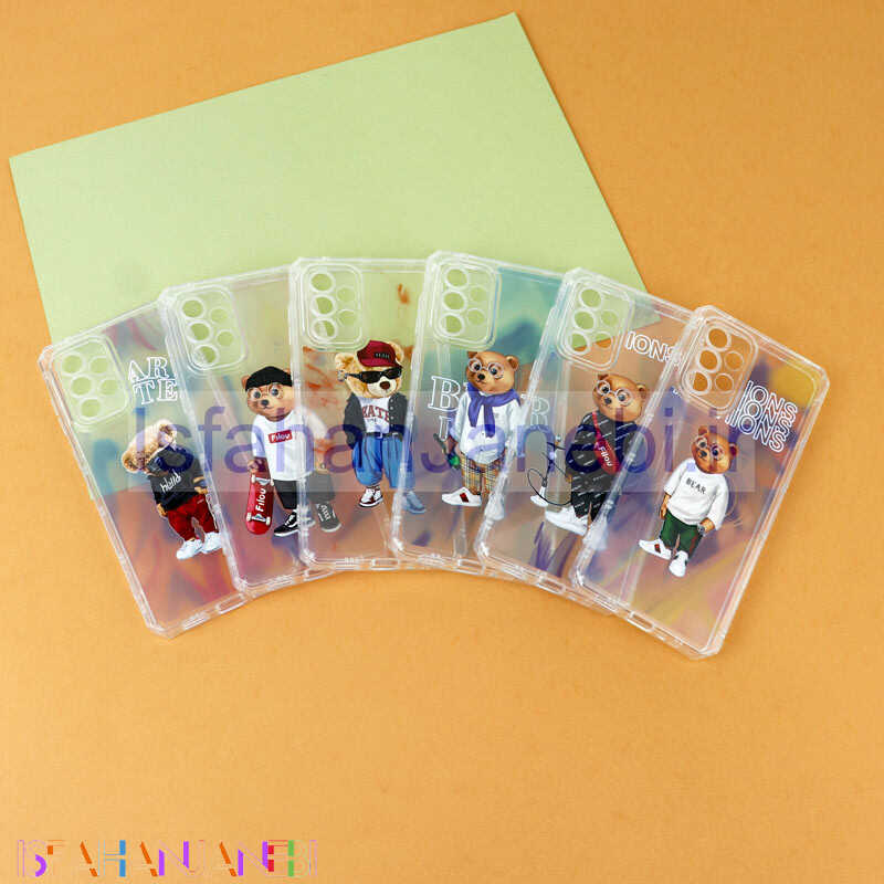 اصفهان جانبی-قاب ژله ای شفاف طرح خرس محافظ لنزدار Samsung Galaxy A33 5G