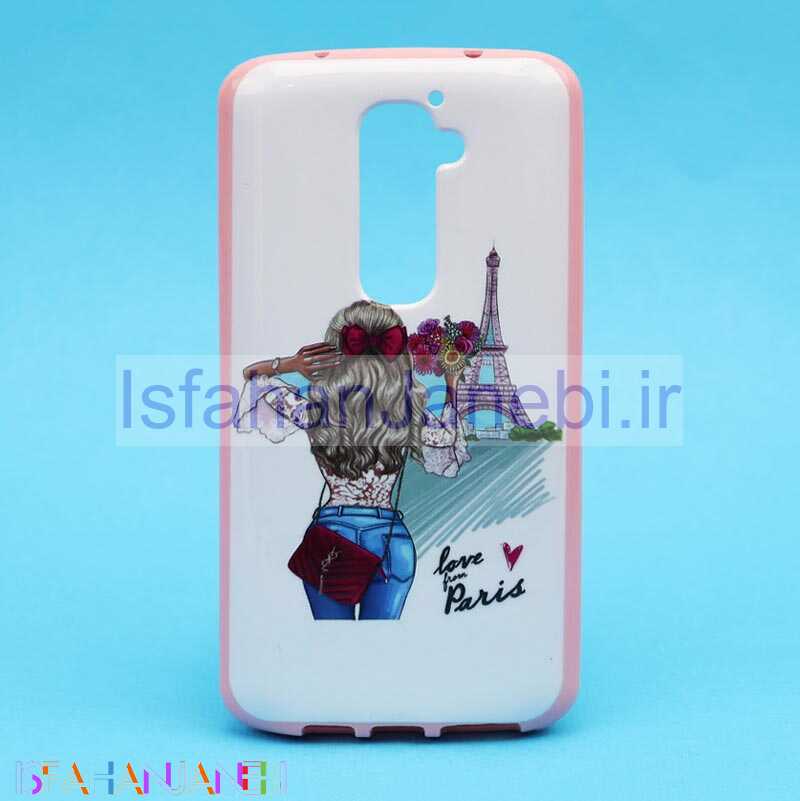 اصفهان جانبی-قاب فانتزی برجسته صورتی طرح دختر LG G2