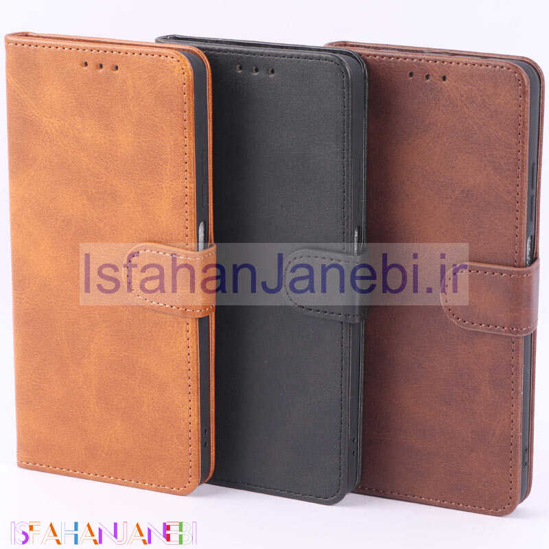 اصفهان جانبی-کیف چرمی مگنتی محافظ لنزدار Xiaomi Redmi Note 12 Pro 5G