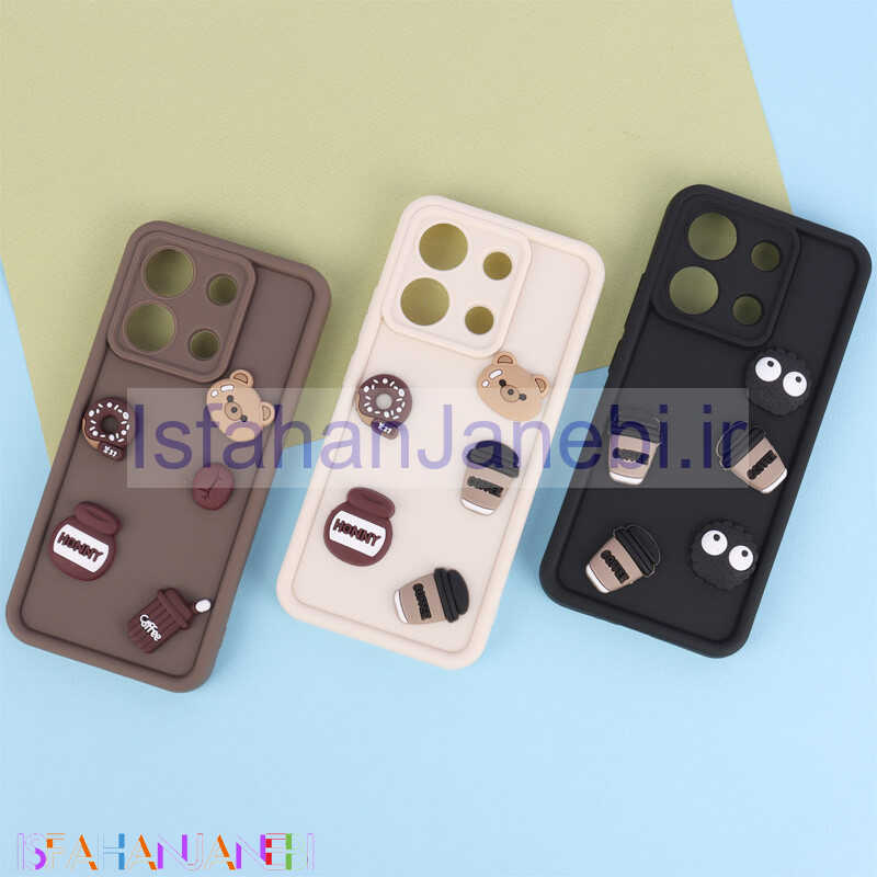 اصفهان جانبی-قاب سولید کیس عروسکی پاستیلی محافظ لنزدار Xiaomi Redmi Note 13 4G