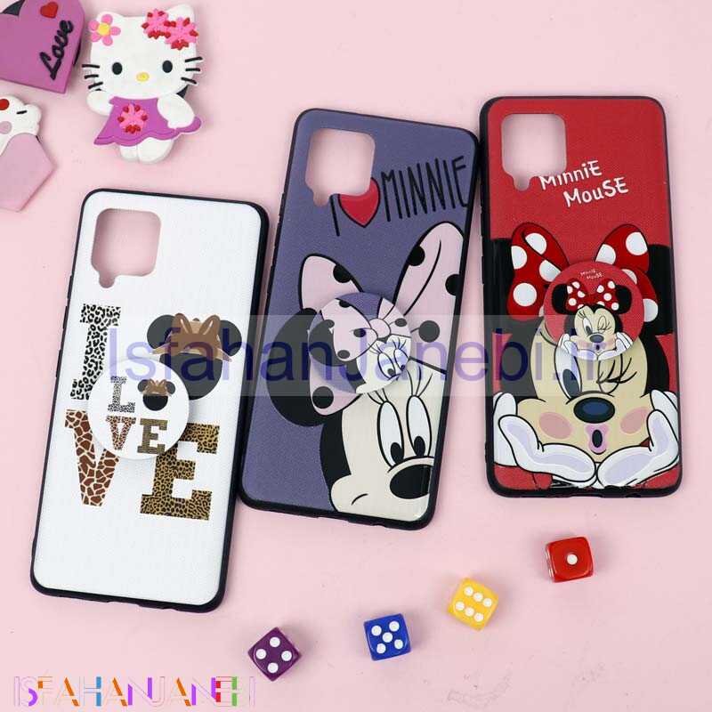 اصفهان جانبی-قاب فانتزی برجسته + پاپ سوکت طرح میکی موس سامسونگ Samsung Galaxy A42 5G سری D