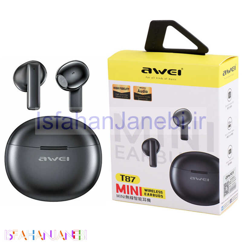 اصفهان جانبی-هندزفری بلوتوث دو تایی Awei Mini T87 TWS