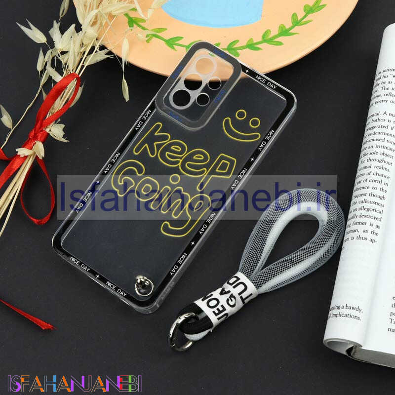 اصفهان جانبی-قاب طرحدار Keep Going محافظ لنزدار + بند آویز لنیارد Samsung Galaxy A52 / A52s