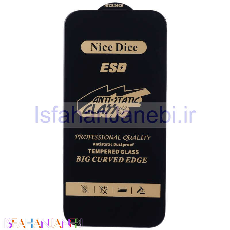 اصفهان جانبی-گلس آنتی استاتیک Nice Dice آیفون iPhone 14 Pro