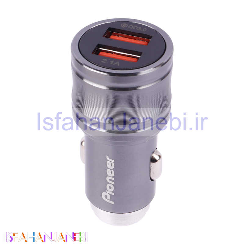 اصفهان جانبی-شارژر فندکی فست شارژ Pioneer C8636 5.4A QC3.0 PD 30W