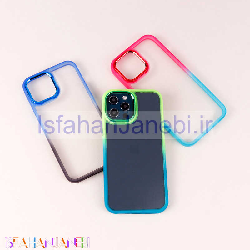 اصفهان جانبی-قاب PC شفاف متال ایرون دو رنگ iPhone 12 Pro Max