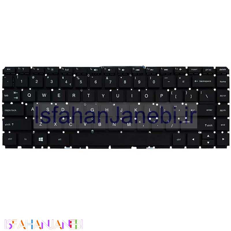اصفهان جانبی-کیبورد لپ تاپ HP Compaq 14-AC اینتر کوچک بدون فریم - مشکی