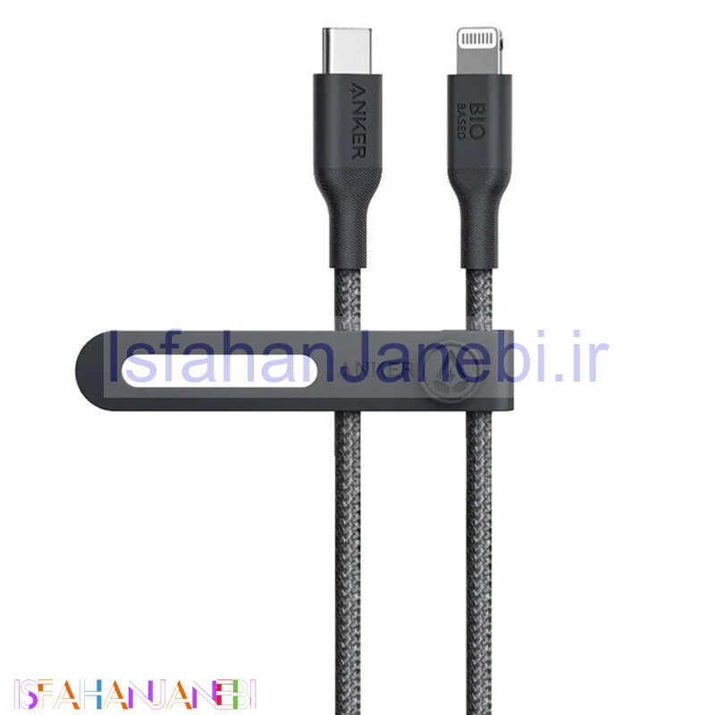 اصفهان جانبی-کابل تبدیل فست شارژ Anker A80b5 Type-C To Lightning PD 60W 0.9m