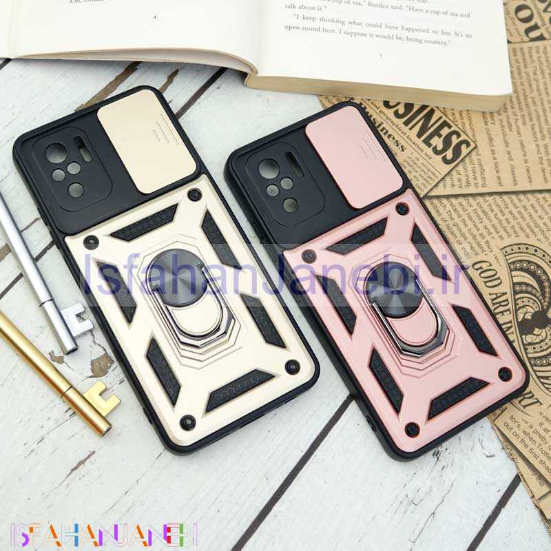 اصفهان جانبی-قاب ضد ضربه محافظ لنزدار کشویی هولدر دار بتمن Xiaomi Redmi Note 10