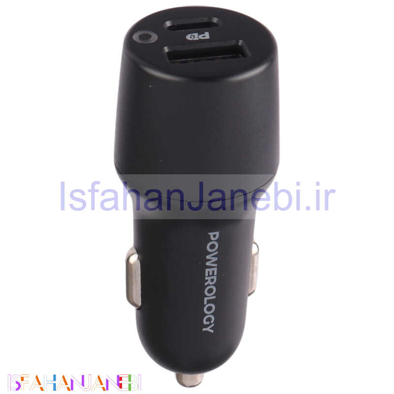 اصفهان جانبی-شارژر فندکی فست شارژ Powerology PCCSR005 QC3.0 PD 3A 35W
