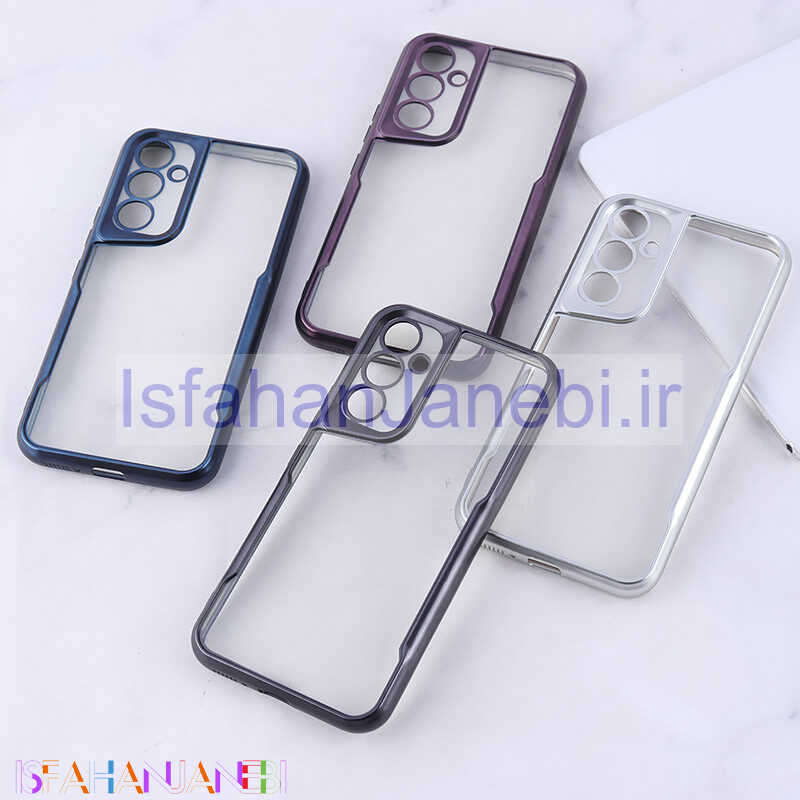 اصفهان جانبی-قاب ژله ای شفاف سامسونگ Galaxy A54 طرح تیتانیوم محافظ لنزدار