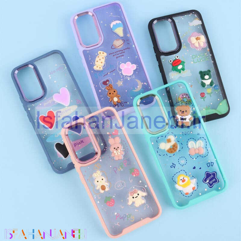 اصفهان جانبی-قاب شفاف شاینی متال ایرون عروسک برجسته Samsung Galaxy A54