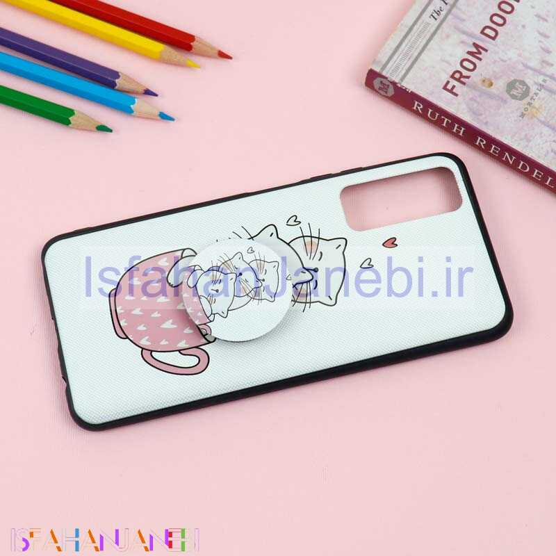 اصفهان جانبی-قاب فانتزی برجسته + پاپ سوکت طرح گربه هواوی Y7a سری D