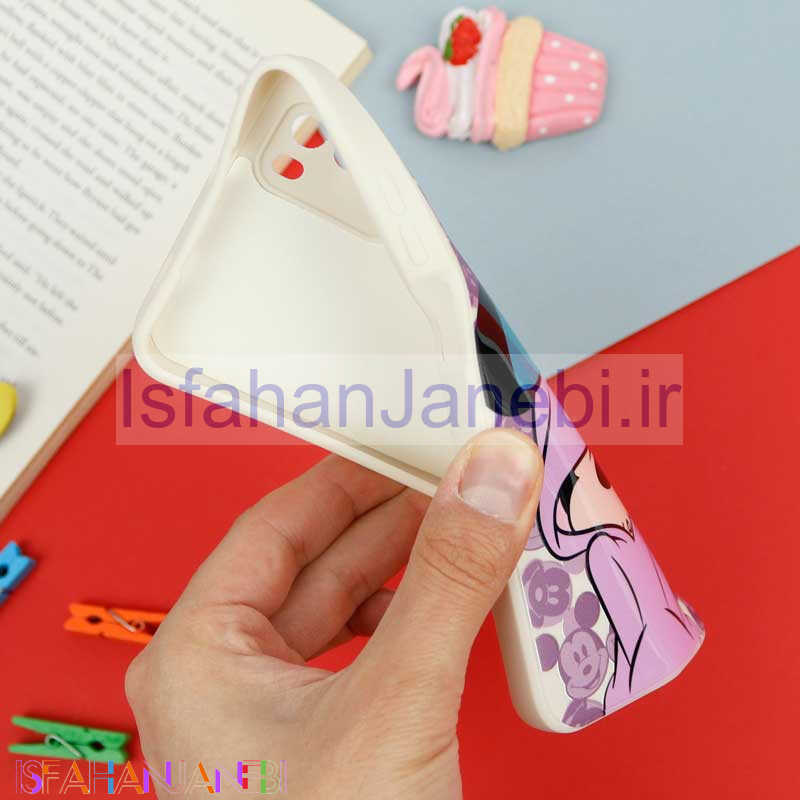 اصفهان جانبی-قاب سیلیکونی سفید محافظ لنزدار طرح میکی موس 2 شیائومی Xiaomi Poco M3