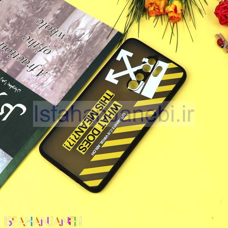 اصفهان جانبی-قاب PC مات محافظ لنزدار طرحدار Off White شیائومی Redmi Note 8 Pro