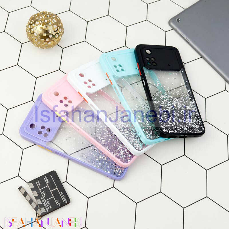اصفهان جانبی-قاب متال کیس محافظ لنزدار اکلیلی + پاپ سوکت قلبی Xiaomi Poco M4 Pro