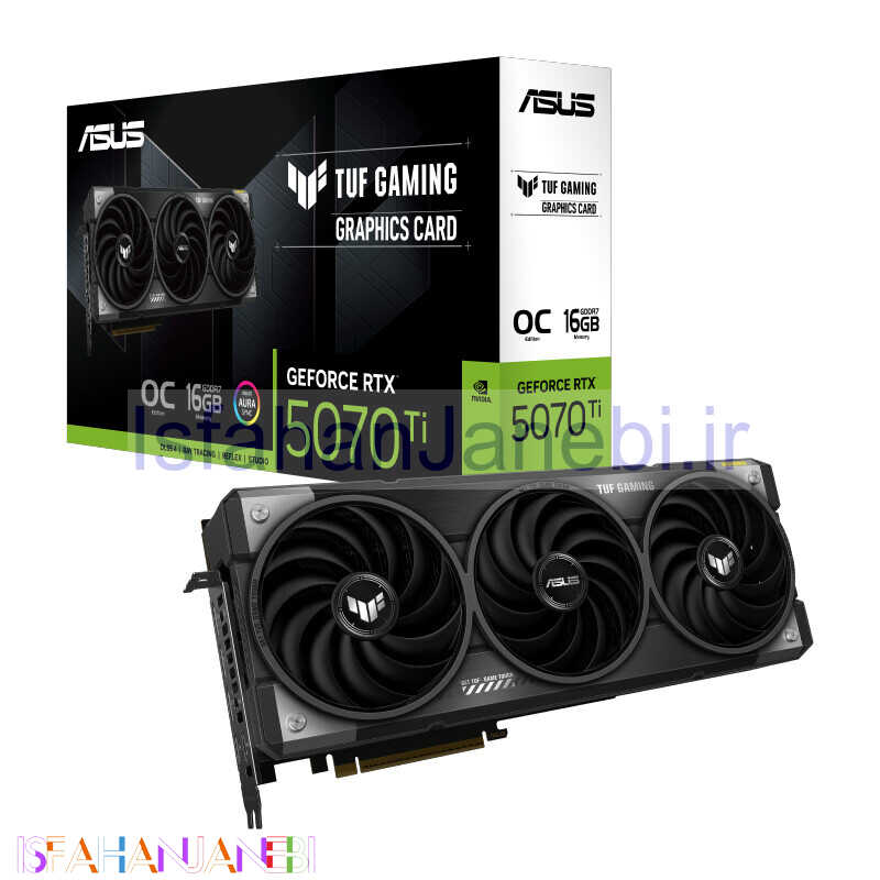 اصفهان جانبی-کارت گرافیک ASUS TUF Gaming GeForce RTX 5070 Ti OC Edition 16GB GDDR7 256Bit