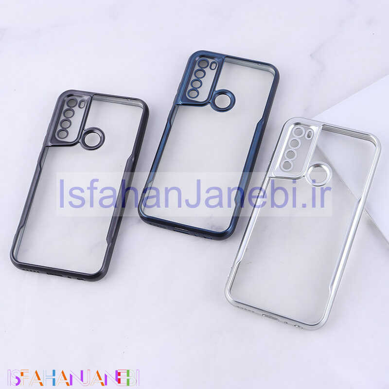 اصفهان جانبی-قاب ژله ای شفاف شیائومی Redmi Note 8 طرح تیتانیوم محافظ لنزدار
