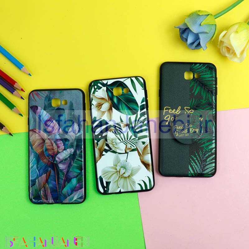 اصفهان جانبی-قاب فانتزی برجسته + پاپ سوکت طرح گل سامسونگ J7 Prime سری D