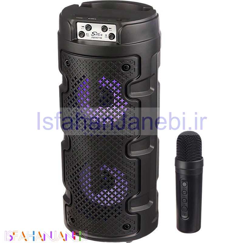 اصفهان جانبی-اسپیکر بلوتوثی رم و فلش خور Sing-E ZQS4271W + میکروفون