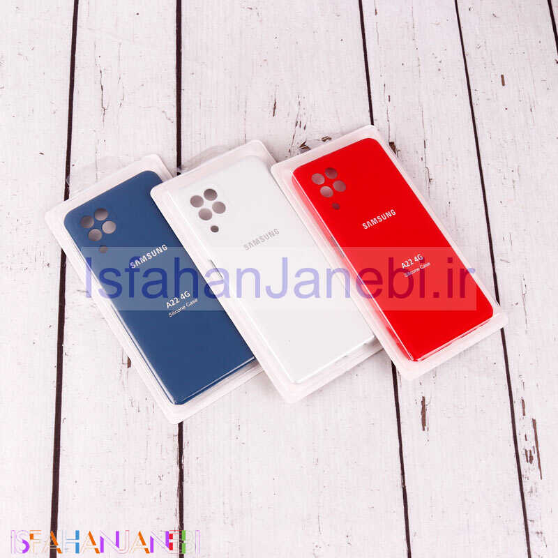 اصفهان جانبی-قاب سیلیکونی اصلی زیربسته سامسونگ Galaxy A22 4G محافظ لنزدار