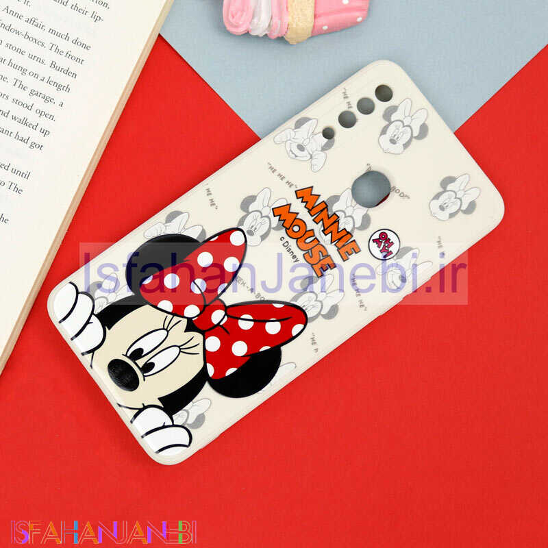 اصفهان جانبی-قاب سیلیکونی سفید محافظ لنزدار طرح میکی موس 1 سامسونگ A20s