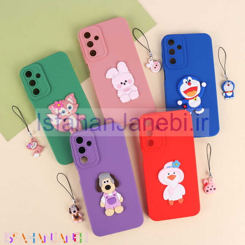 اصفهان جانبی-قاب عروسکی برجسته محافظ لنزدار Samsung Galaxy A15 + آویز