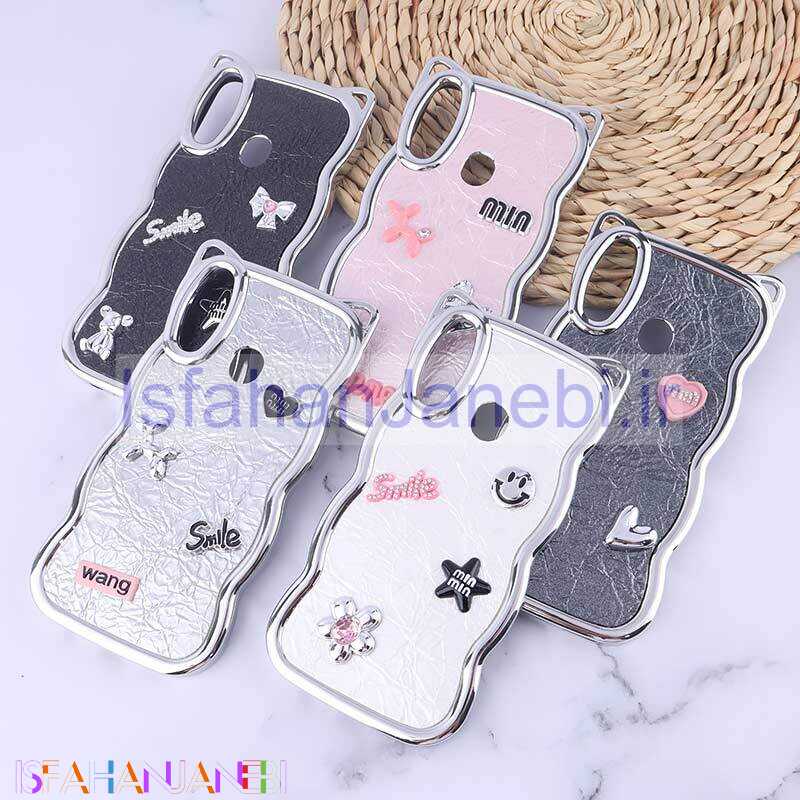 اصفهان جانبی-قاب چرمی موج دار سامسونگ Galaxy A20s برجسته گوش دار