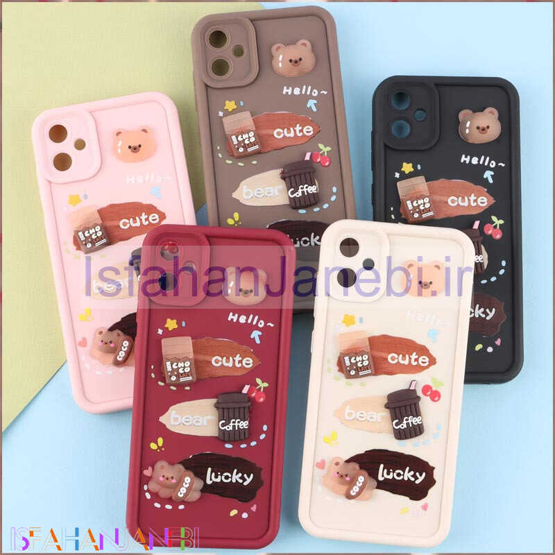 اصفهان جانبی-قاب سولید کیس عروسکی پاستیلی محافظ لنزدار Samsung Galaxy A05