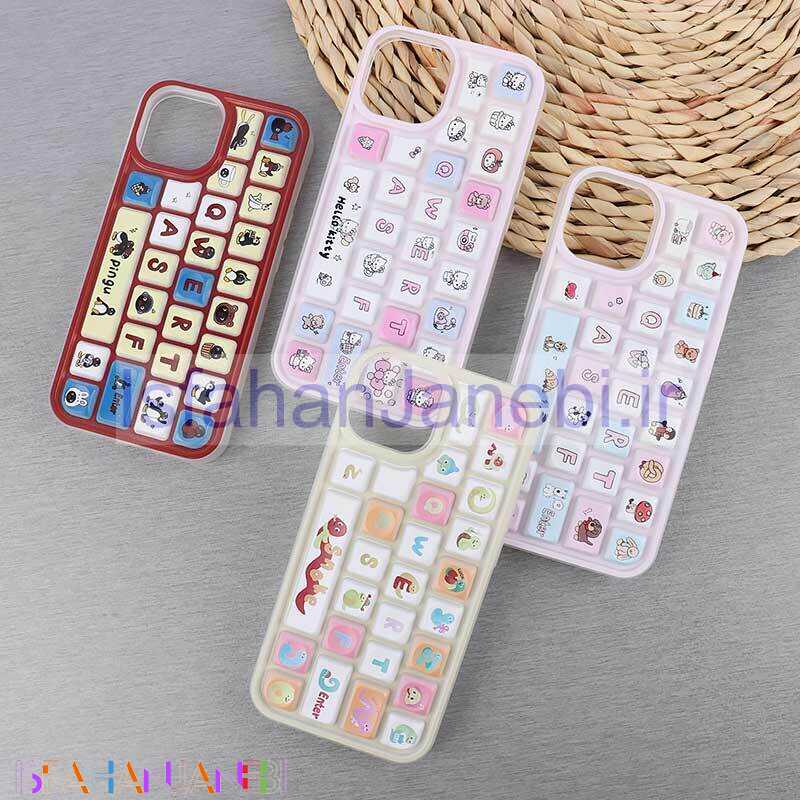 اصفهان جانبی-قاب آیفون iPhone 15 طرح کیبورد فانتزی برجسته