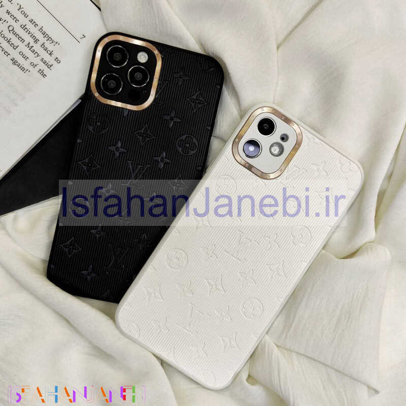 اصفهان جانبی-قاب چرمی داغی خورده LV محافظ لنزدار iPhone 13