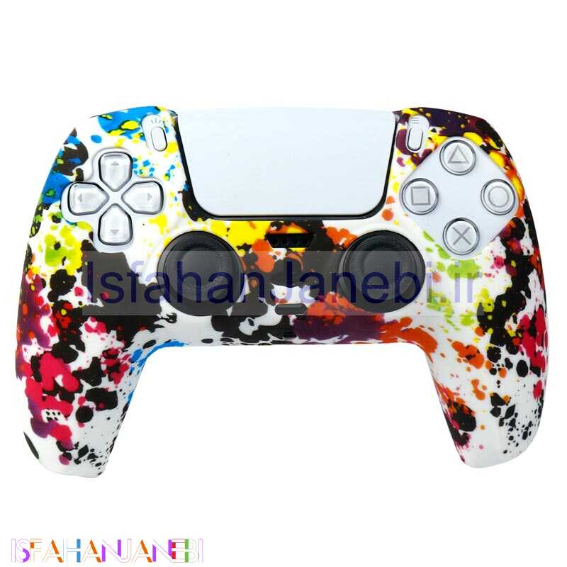 اصفهان جانبی-روکش دسته بازی PS5 طرح آبرنگی زمینه سفید