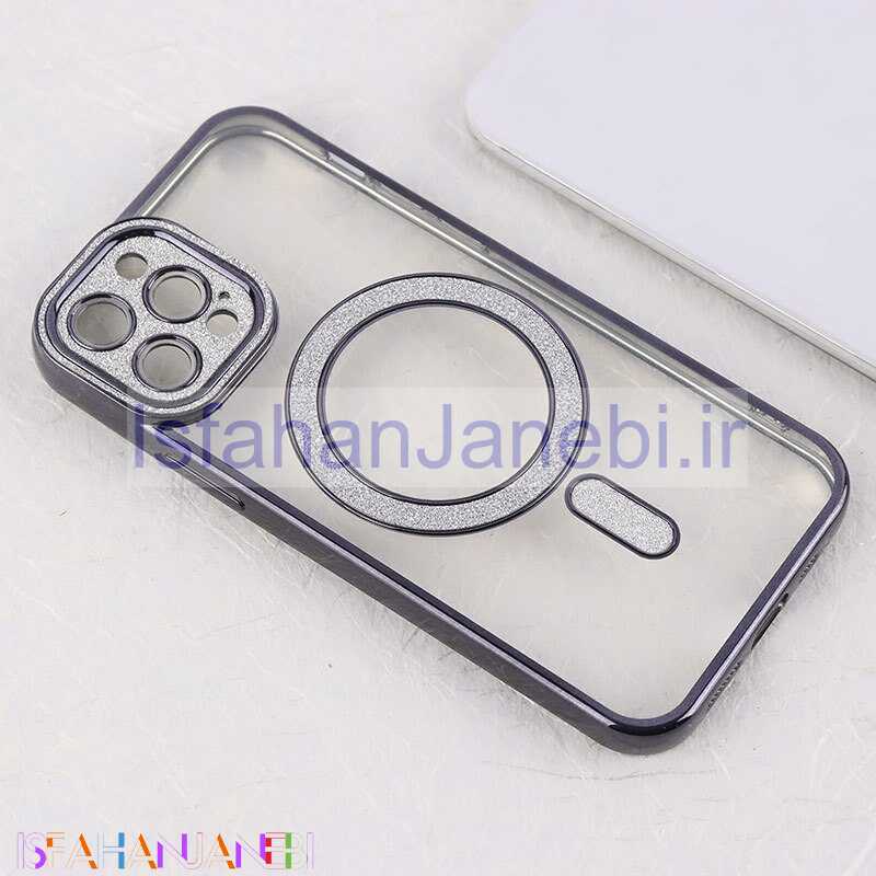 اصفهان جانبی-قاب اکلیلی مگ سیف آیفون iPhone 12 Pro محافظ لنزدار