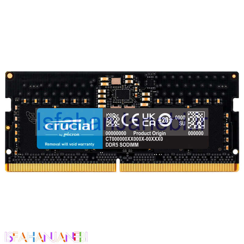 اصفهان جانبی-رم لپ تاپ Crucial CT8G48C40S5 DDR5 8GB 4800MHz CL40