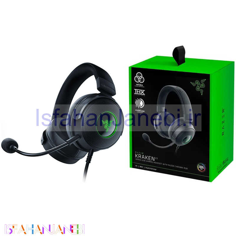 اصفهان جانبی-هدست گیمینگ سیم دار Razer Kraken V3